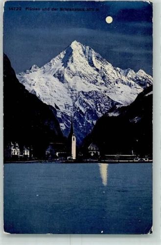 6454 Flüelen Mondschein Bristenstock Kirche