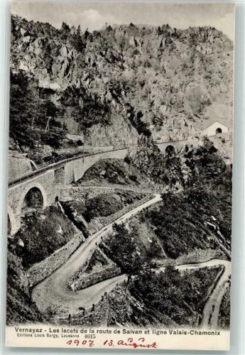 Vernayaz 1907 Bahnlinie Chamonix