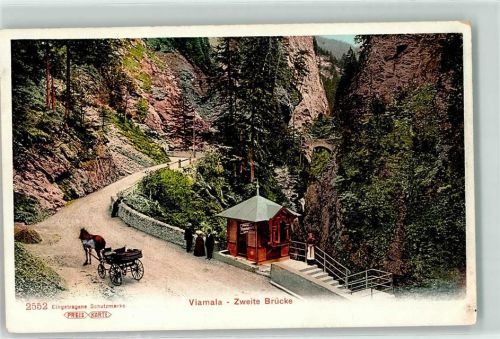 Viamala - Zweite Brücke Pferdekutsche