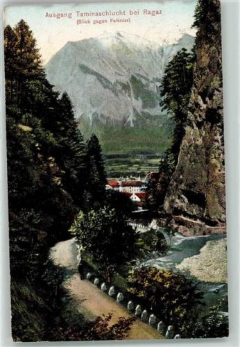 7310 Bad Ragaz 1911 - Ausgang Taminaschlucht