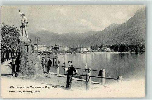 Lugano 1907 Monumento Gugl Tell