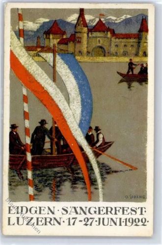 Luzern 1922, Festpostkarte, Eidgen-Sängerfest Luzern 17.-27. Juni 1922