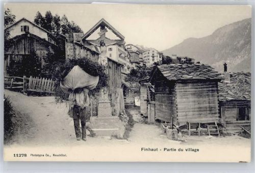 1925 Finhaut Giétroz - Teilansicht, Jesuskreuz