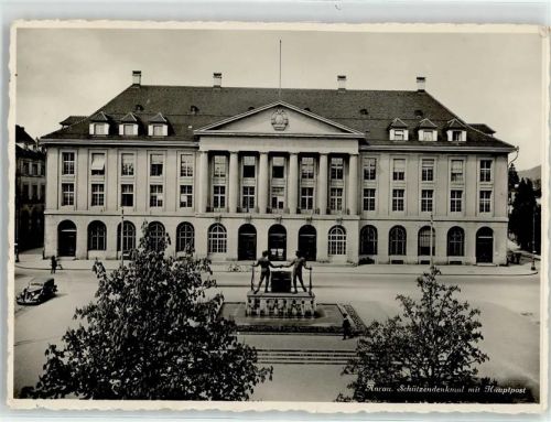 Aarau 1940 Denkmal Schützendenkmal Postamt