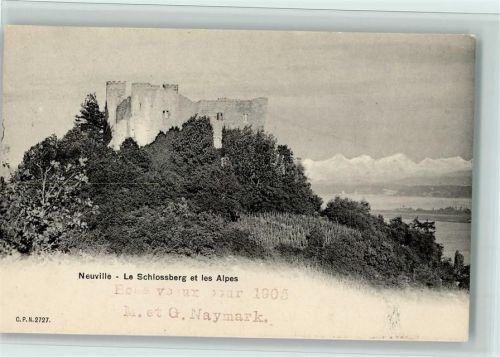 La Neuveville Le Schlossberg et les Alpes