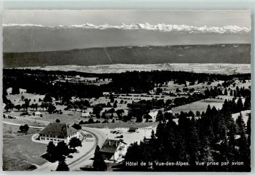 Les Hauts-Geneveys Fliegeraufnahme Hotel de la Vue-des Alpes