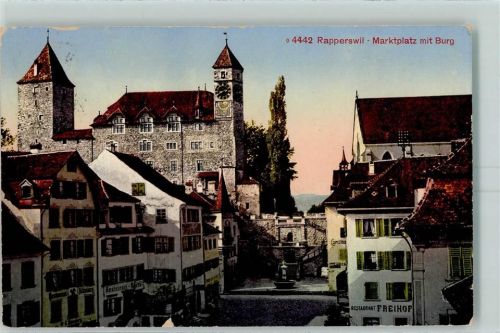 8640 Rapperswil SG - Gasthaus Freihof Marktplatz Burg