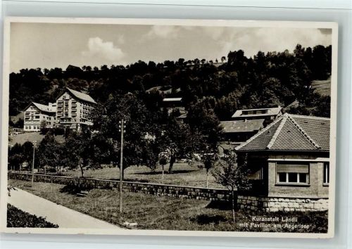 Oberägeri Kuranstalt Ländli mit Pavillon am Aegerisee