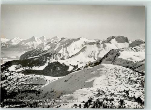 Gurnigel Fliegeraufnahme Hochalpen Winter