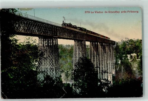 Fribourg 1914 Viaduc Grandfey