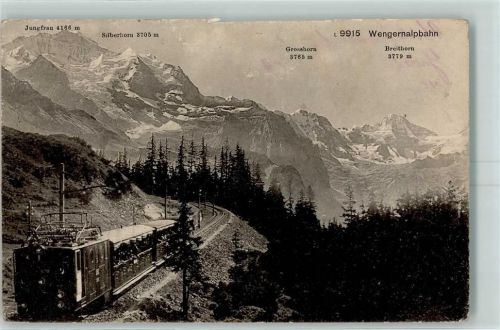 Wengen Wengeneralpbahn Jungfrau Silberhorn Grosshorn Breithorn