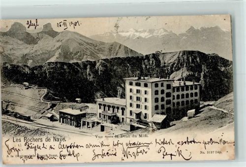 Rochers de Naye 1901 Vue vers la Dent du Midi