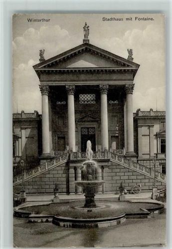Winterthur 1910 Stadthaus mit Fontaine