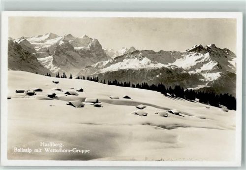 Hasliberg Hohfluh Balisalp mit Wetterhorn Winter