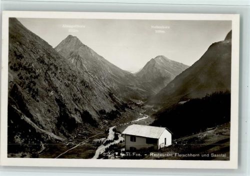 Saas-Fee Restaurant Fletschhorn und Saastal Almagellhorn Nollenhorn