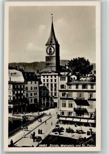 Zürich Weinplatz und St. Peter