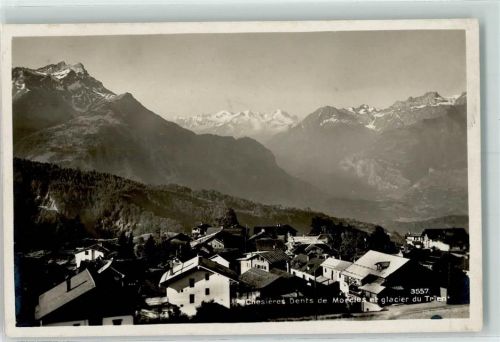 Chesières 1925 Dents de Morcles et glacier du Trien