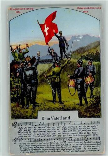 WK I Verlag Künzli-Tobler 5190 - Dem Vaterland - Kriegsmobilmachung 1914