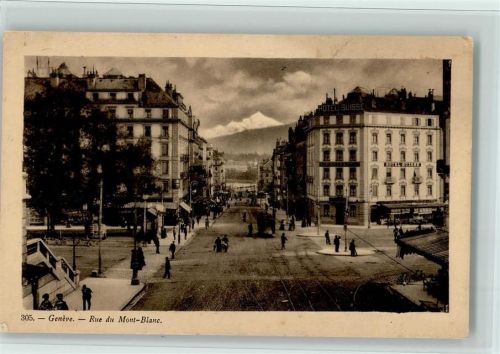 Genève Rue du Mont-Blanc Strassenbahn