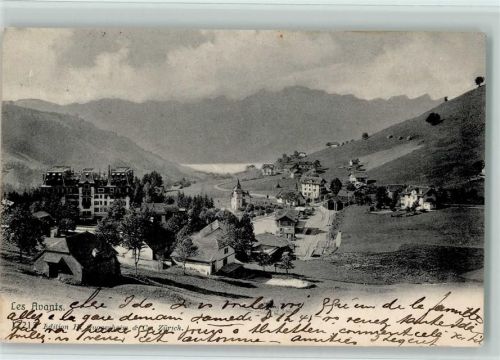 Les Avants 1905 Partie reservee a la correspondance a destination de la Suisse, Italie, France Algerie, Tunisie
