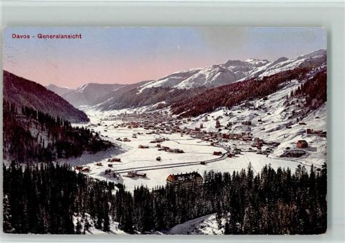 Davos Dorf Gesamtansicht Winteraufnahme