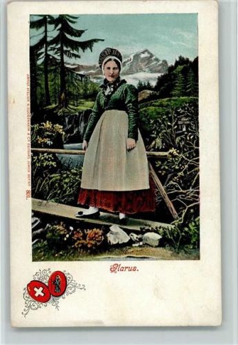 1900 Guggenheim Nr. 801 Wappen , Glarus AK