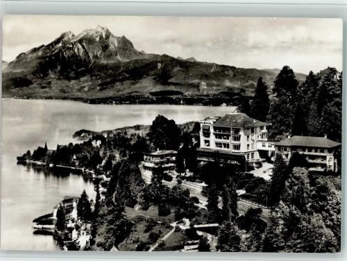 Weggis Hotel Albana Ausblick auf See und Mt. Pilatus