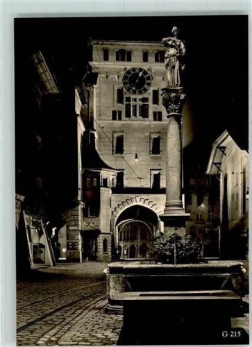3000 Bern Berne - Käfigturm bei Nacht Anna Seiler Brunnen