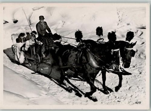 St. Moritz Pferdeschlitten Ort lt. Fotograf