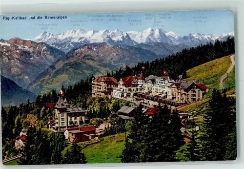 Rigi Kaltbad 1926 und die Berneralpen Wappen