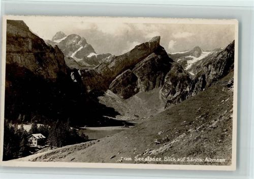 Seealpsee 1925 Blick auf Säntis Altmann