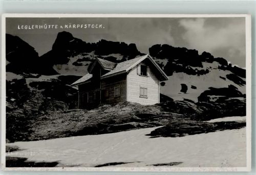 Leglerhütte 1913 Karpfstock Hüttenstempel Beschreibung aufgeklebt