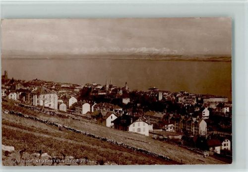 Neuchâtel Neuchatel et les Alpes Ortsansicht mit Alpen