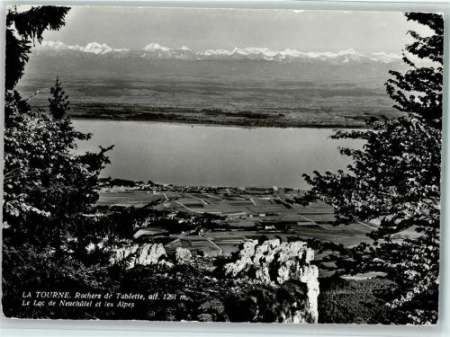 Rochefort Rochers de Tablette Le Lac de Neuchâtel et les Alpes