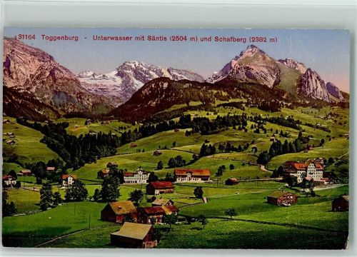 9657 Unterwasser 1921 - mit Säntis und Schafberg