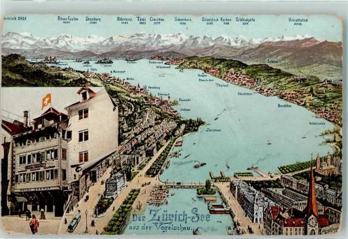 Zürich Keine AK Hotel Seehof Zürich aus der Vogelschau