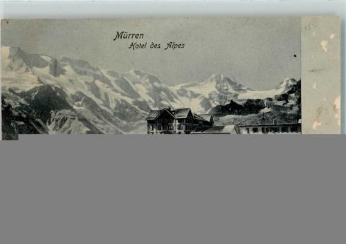 Mürren 1908 Hotel des Alpes