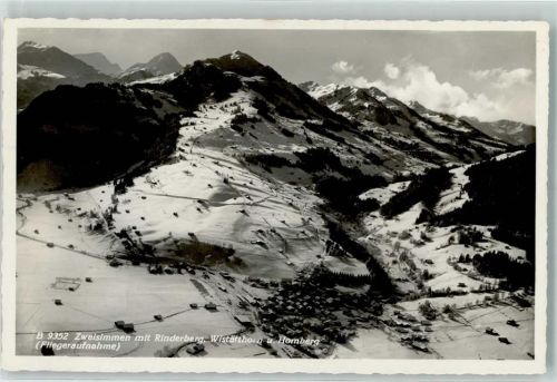 Zweisimmen Fliegeraufnahme Rinderberg Wistätterhorn Homberg Winter