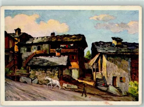 1997 Haute-Nendaz - sign. Ch.Wuthrich Dorfplatz Pro Infirmis