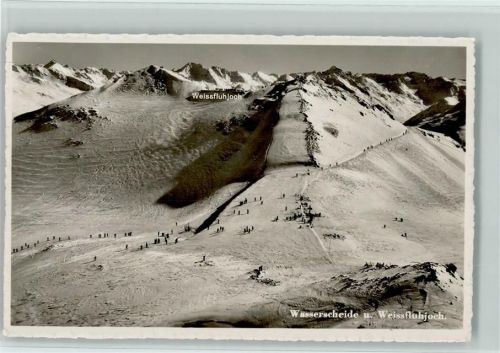 Weissfluhjoch Wasserscheide Winter