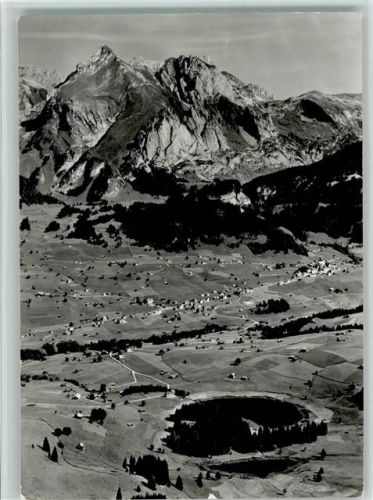 9658 Wildhaus - Wildhaus im Obertoggenburg Block vom Käserrugg über Schwendisee gegen Schafberg und Moor