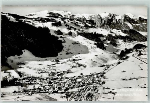 Zweisimmen Fliegeraufnahme Winter
