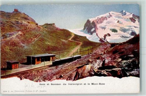 Gornergrat 1905 Gare et Sommet du Gornergrat et le Mont Rose