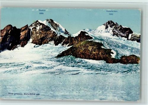Aletschgletscher Vom grossen Aletschfirn aus Ebnefluh Gletscherhorn