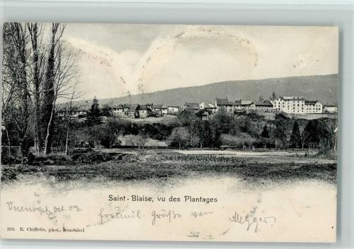 St-Blaise 1903 vu des Plantages