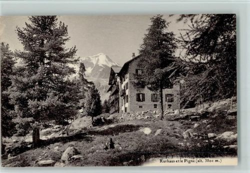 Arolla 1921 Kurhaus et le Pigne