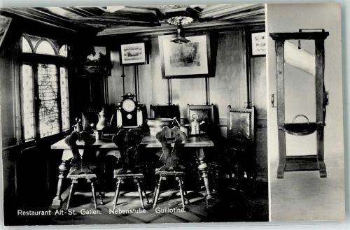 9000 St. Gallen S. Gallo - Gasthaus Alt St. Gallen Nebenstube Guillotine