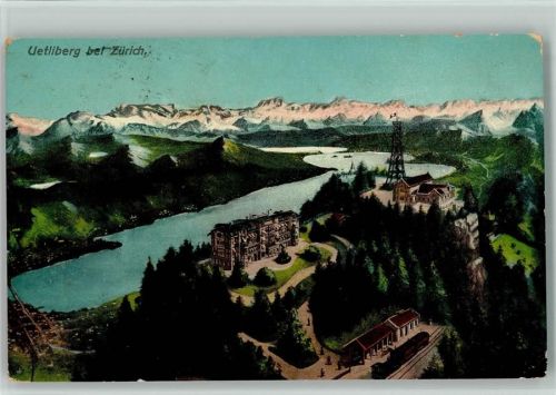 Uetliberg 1912 Bahnhof Uetliberg Restaurant Uto Kulm Zürichsee