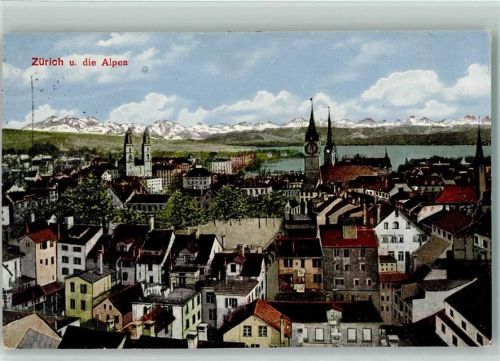 Zürich 1920 Zürich und die Alpen