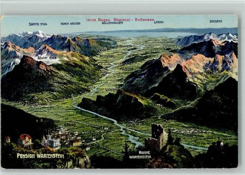 7310 Bad Ragaz - Rheintal Bodensee Pension Wartenstein Ruine Wartenstein
